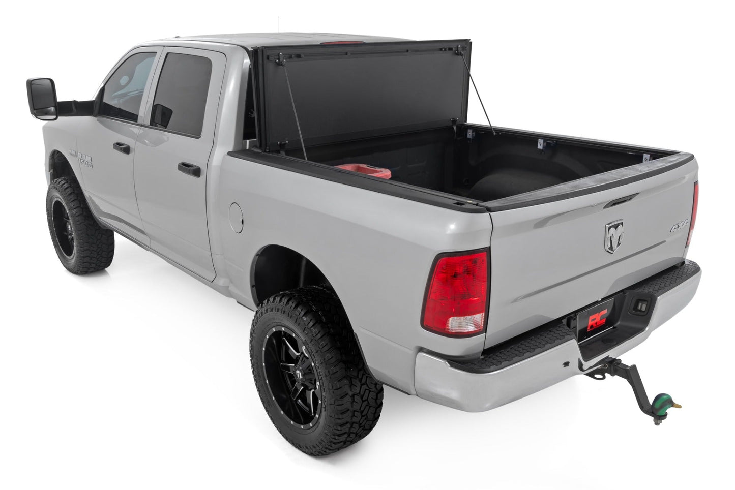 Rough Country 49318650 Hard Tri-Fold Flip Up Bed Cover | 6'4" Bed | Ram 1500/2500/3500 (10-25 & Classic)
