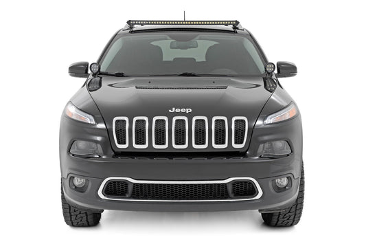 Rough Country 70086 LED Light Kit | Roof Mount | 40" Black Single Row | Jeep Cherokee KL (14-23)