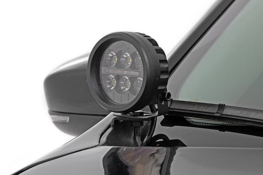 Rough Country 70078 LED Light Kit | Ditch Mount | 2" Black Pair | Spot | Jeep Cherokee KL (14-21)