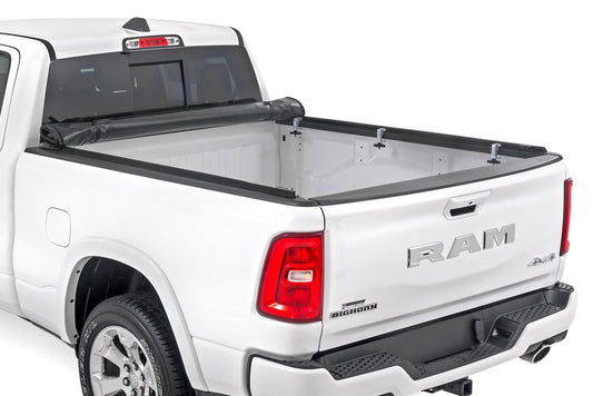 Rough Country 42309650 Soft Roll Up Bed Cover | 6'4" Bed | Ram 1500 (19-26)/1500 TRX (21-24)