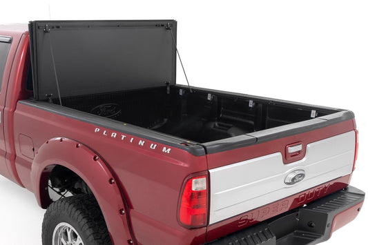 Rough Country 49214651 Hard Tri-Fold Flip Up Bed Cover | 6'10" Bed | Ford F-250/F-350 Super Duty (99-16)