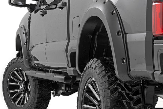 Rough Country F-F20231-JS Pocket Fender Flares | JS Iconic Silver | Ford F-250/F-350 Super Duty (23-26)