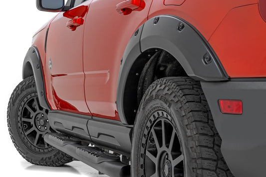 Rough Country F-F11612A-YZ Pocket Fender Flares | YZ Oxford White | Ford Bronco Sport 4WD (2021-2025)