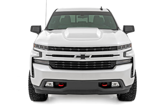 Rough Country HS10010-GAZ Hood Scoop | GAZ Summit White | Chevy Silverado 1500 2WD/4WD (2019-2026 & Classic)