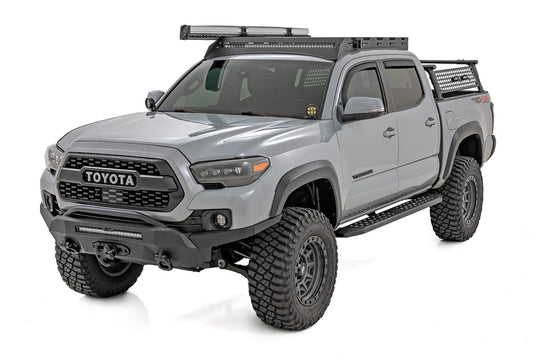 Rough Country 44012 RPT2 Running Board | Double Cab | Black | Toyota Tacoma 2WD/4WD (2016-2023)