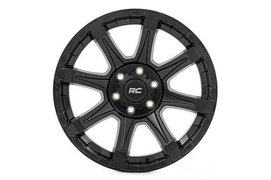 Rough Country 81200910 Rough Country 81 Series Wheel | One-Piece | Semi Gloss Black | 20x9 | 8x6.5 | 0mm