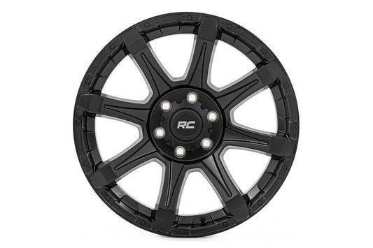 Rough Country 81200914A Rough Country 81 Series Wheel | One-Piece | Semi Gloss Black | 20x9 | 5x5.5 | 0mm