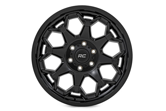 Rough Country 80201806 Rough Country 80 Series Wheel | One-Piece | Semi Gloss Black | 20x10 | 8x180 | -19mm