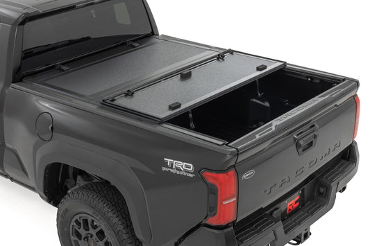 Rough Country 49420650 Hard Tri-Fold Flip Up Bed Cover | 6' Bed | Toyota Tacoma 2WD/4WD (2024-2026)