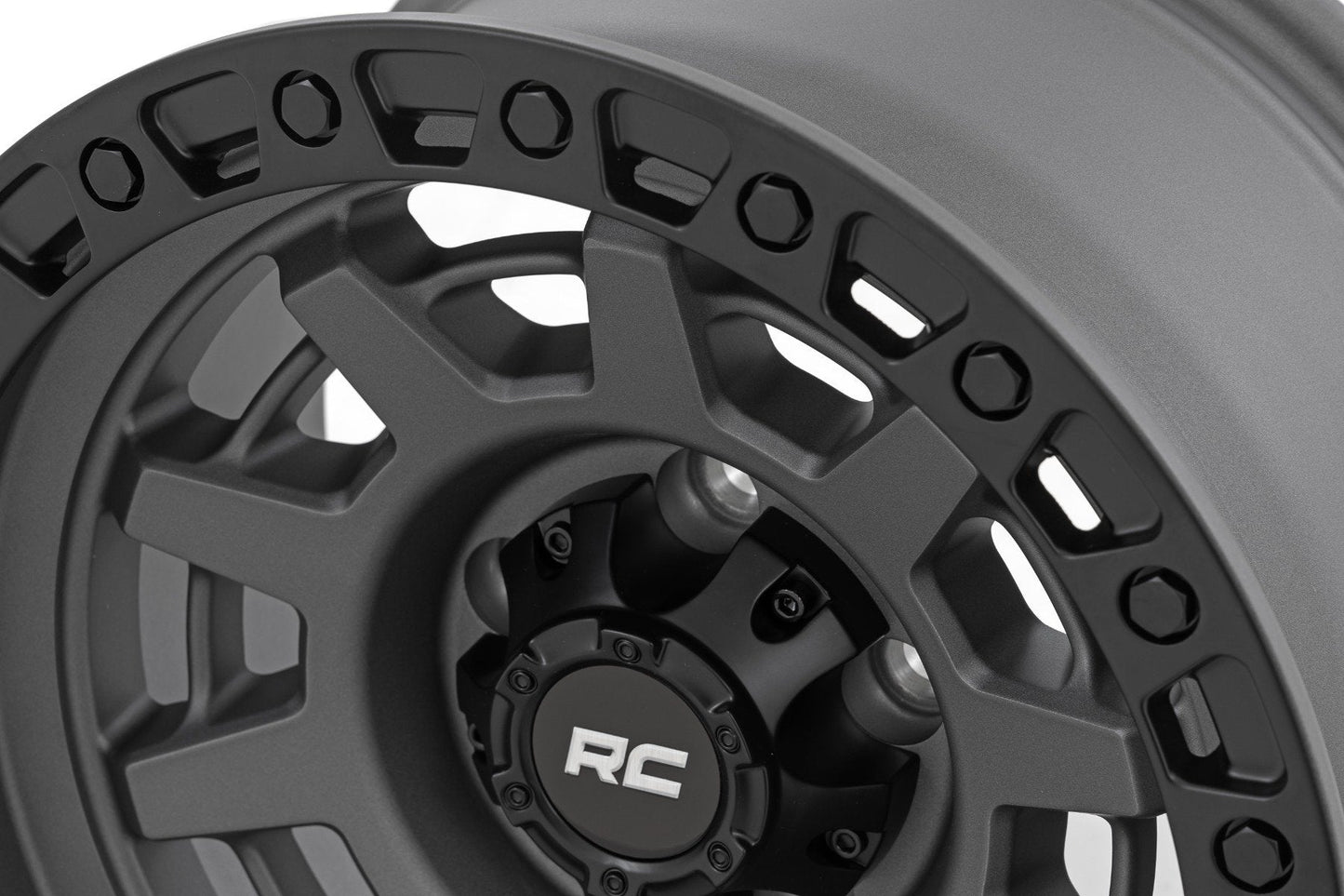 Rough Country 85150814 Rough Country 85 Series Wheel | One-Piece | Gunmetal Gray/Black | 15x8 | 5x5.5 | -19mm