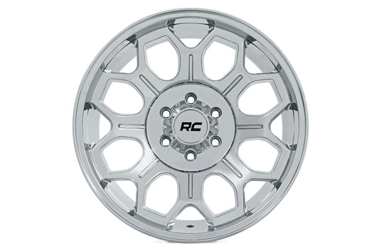 Rough Country 77224417 Rough Country 77 Series Wheel | One-Piece |Chrome | 22x12 | 6x135 | -44mm