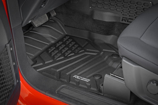 Rough Country FF-51602 Floor Mats | Front & Rear | Ford Bronco 4WD (2021-2025)