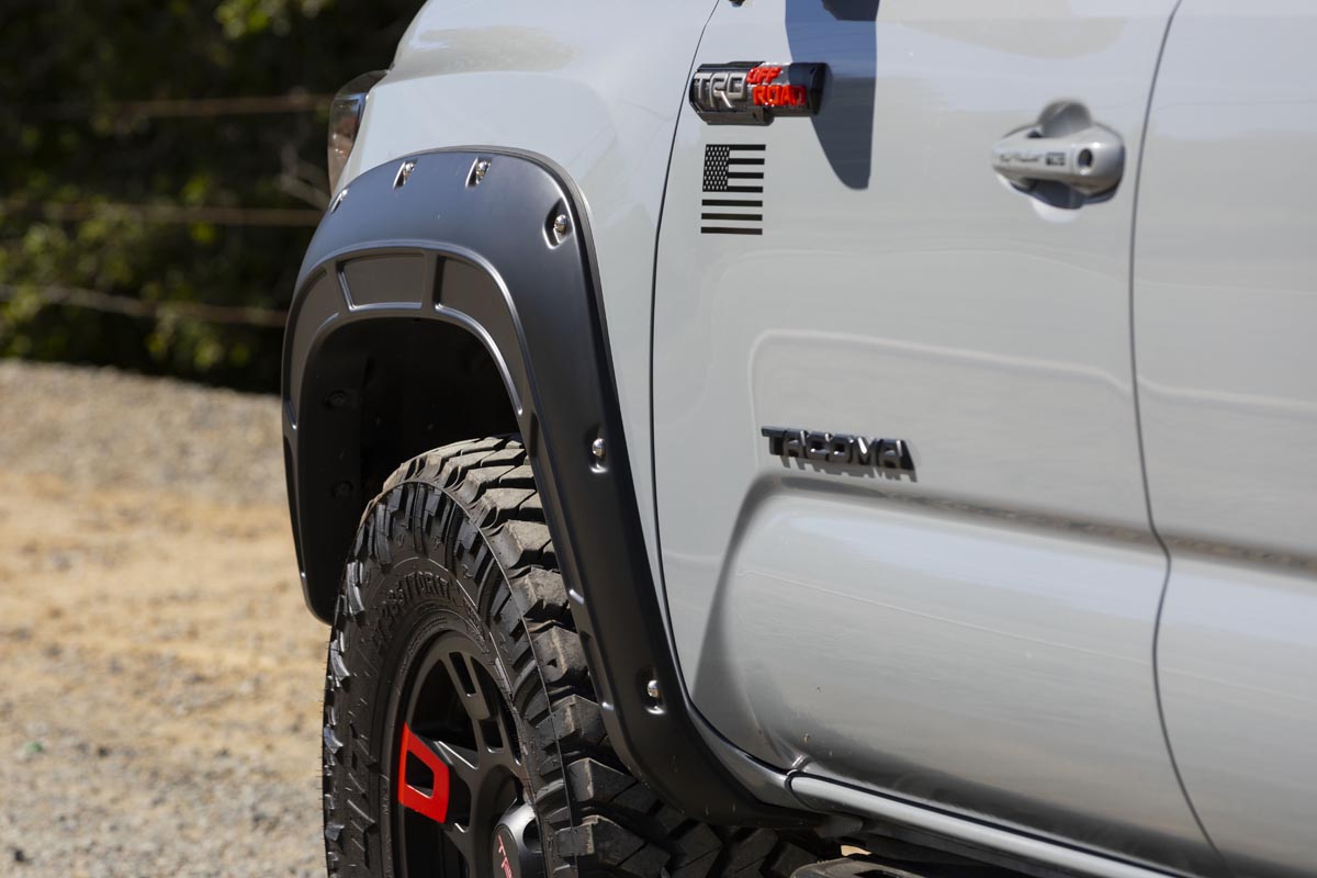 Rough Country A-T11621-1J9 Fender Flares | Defender | 1J9 Celestial Silver Metallic | Toyota Tacoma (16-23)