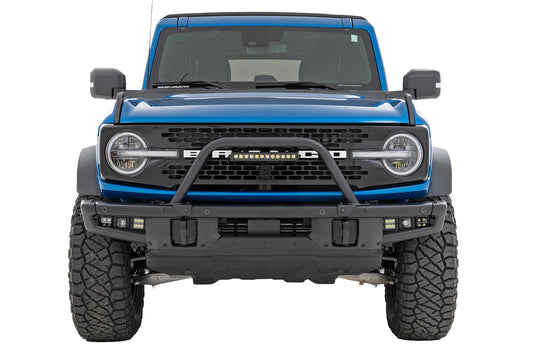 Rough Country 51116 Safari Bar | 12" LED Light Bar | Black | Single Row | OE Modular Steel | Ford Bronco (21-25)
