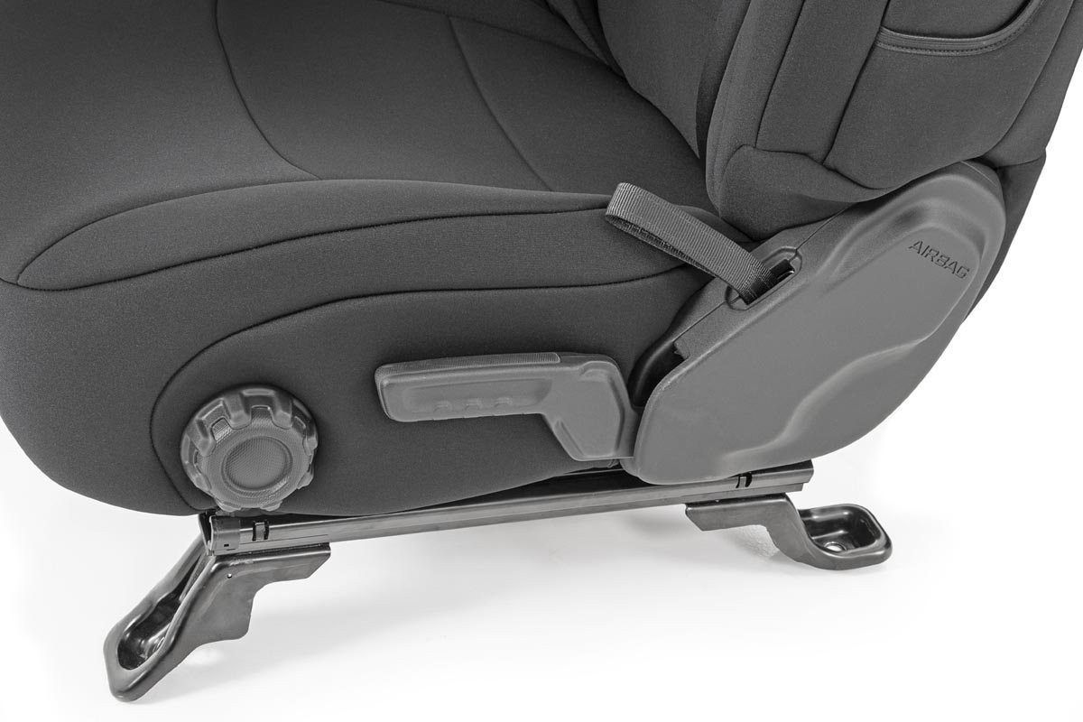 Rough Country 91012 Seat Covers | Front and Rear w/ Armrest | Jeep Wrangler Unlimited 4WD (18-25)
