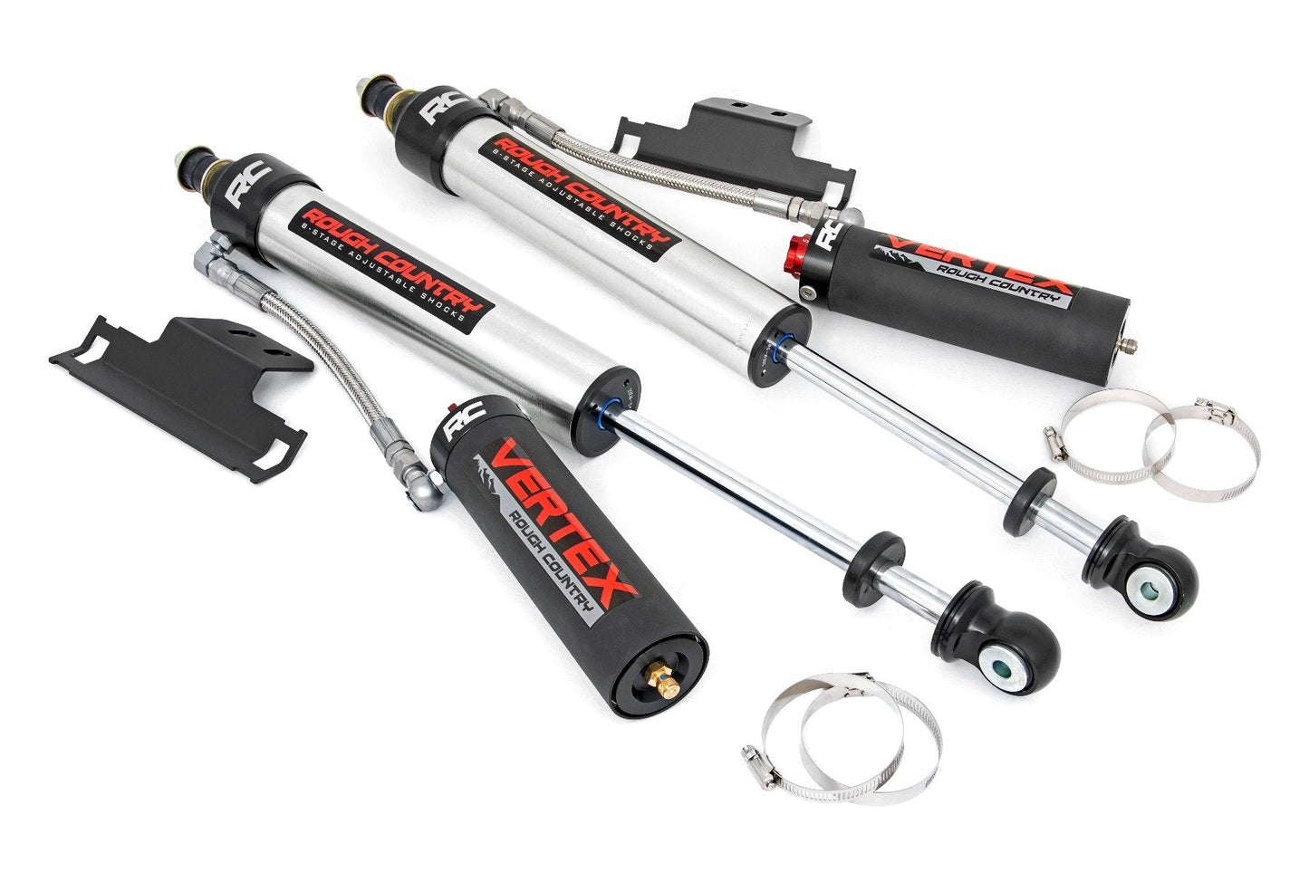Rough Country 699010 Vertex 2.5 Adjustable Rear Shocks | 3" | Toyota Tacoma 2WD/4WD (2005-2023)