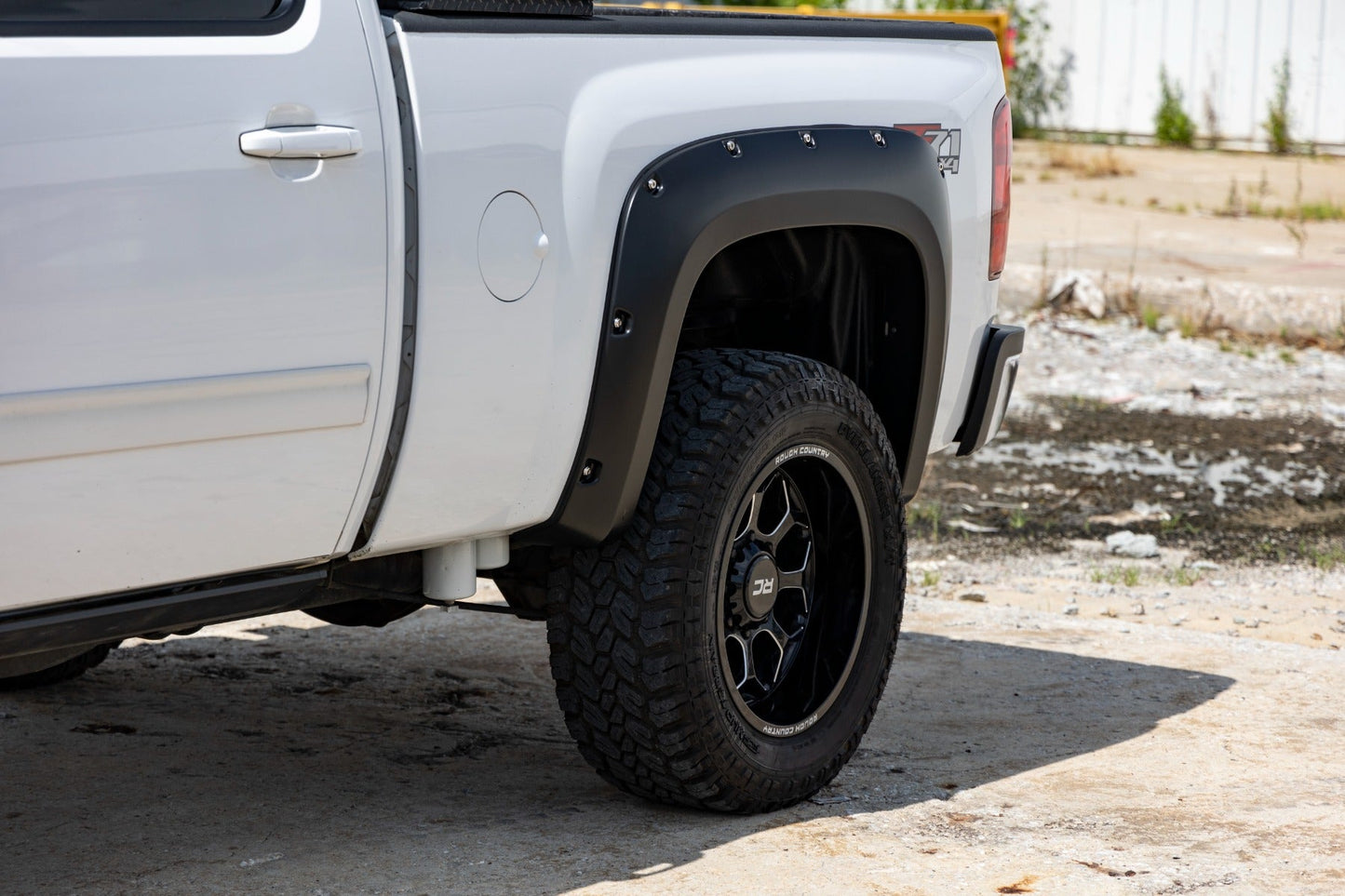 Rough Country F-C10714B-GAZ Pocket Fender Flares | GAZ Summit White | Chevy Silverado 1500/2500HD/3500HD (07-14)