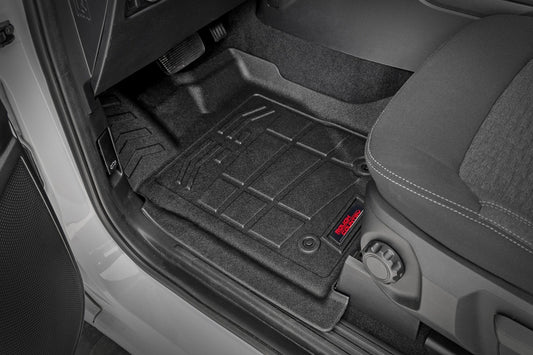 Rough Country SM51003 Sure-Fit Floor Mats | Front & Rear | Crew | Ford Ranger 2WD/4WD (2024-2026)