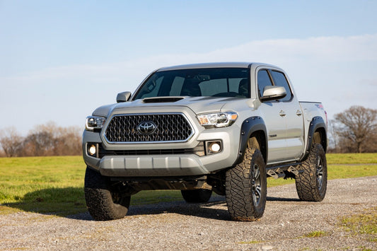 Rough Country F-T11621A-1D6 Pocket Fender Flares | 1D6 Silver Sky Metallic | Toyota Tacoma 2WD/4WD (16-23)