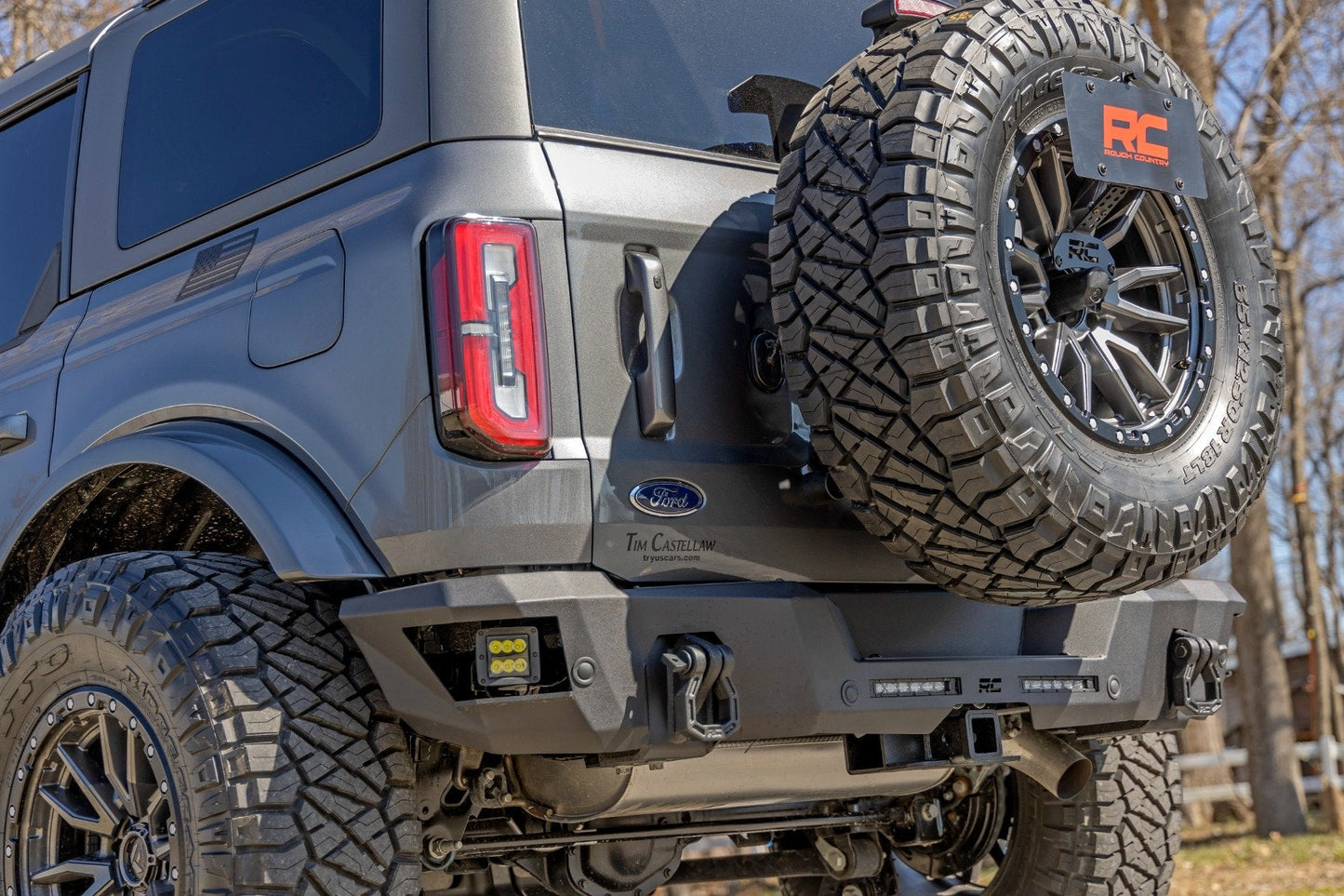 Rough Country 51092 Rear Bumper | Black Series LED | Spot | Ford Bronco 4WD (2021-2025)