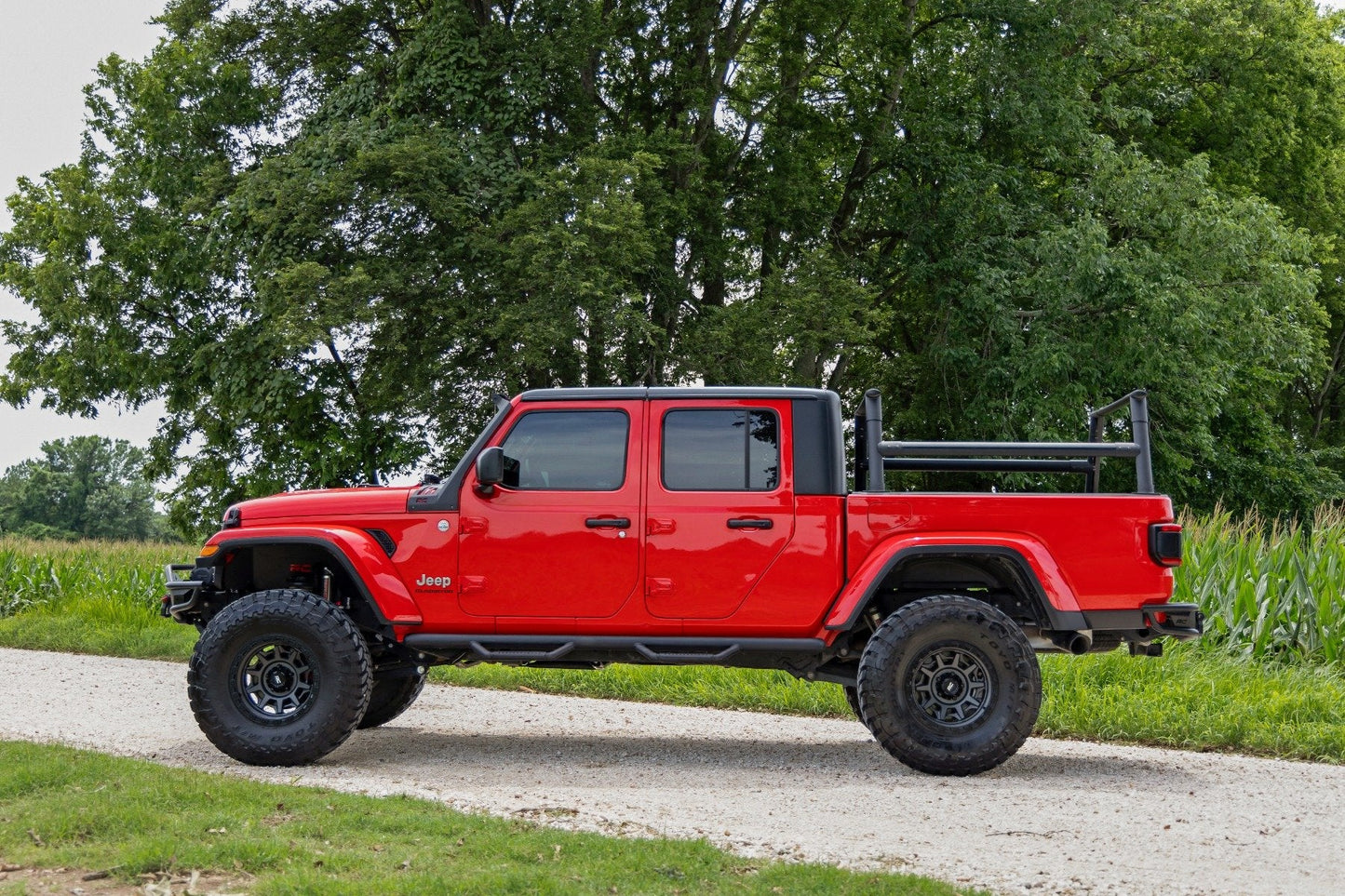 Rough Country RCJ1980TB Nerf Steps | Cab Length | Crew Cab | Jeep Gladiator JT 4WD (2020-2025)