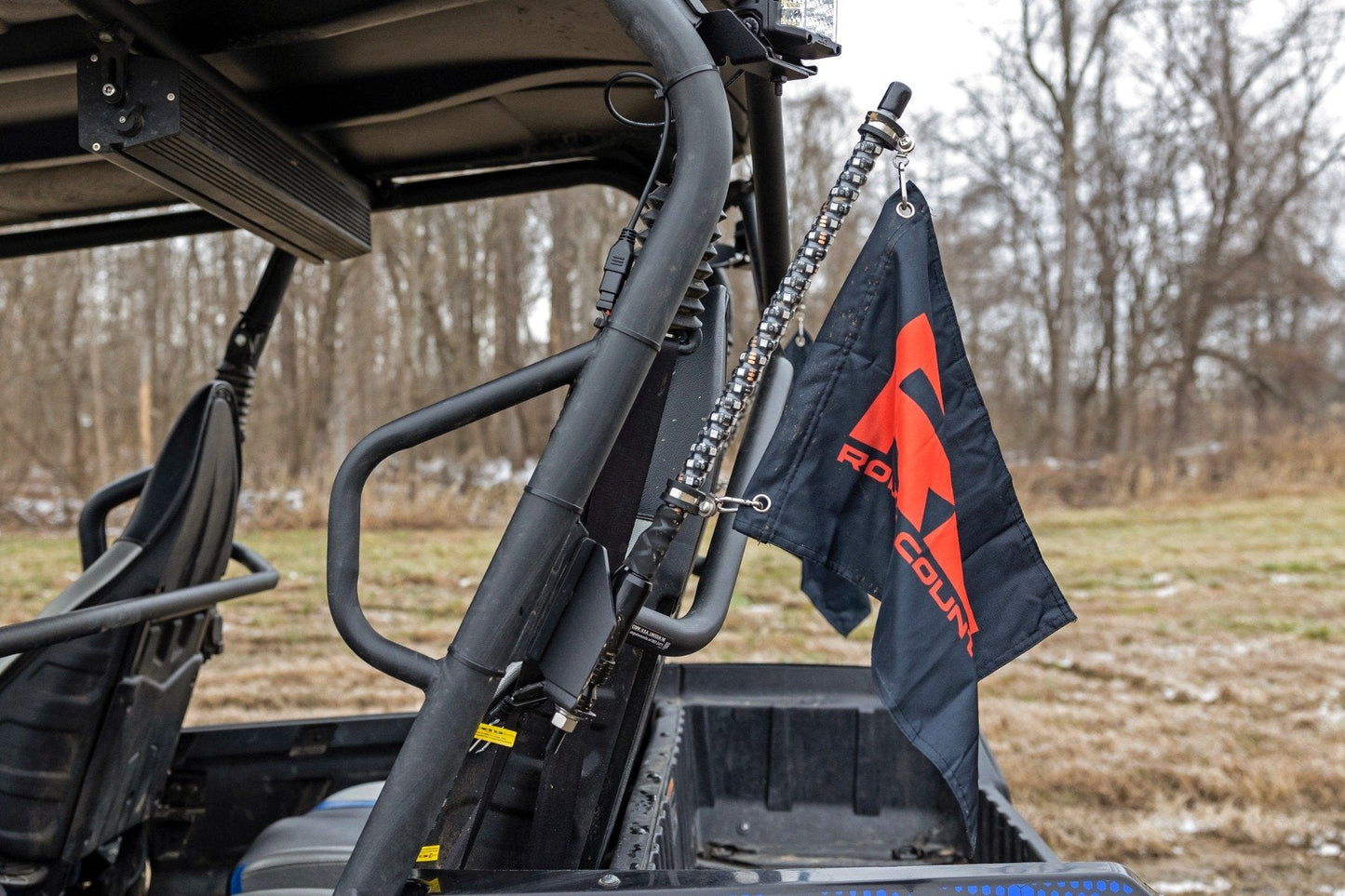 Rough Country 94011 Whip Mount | Cage | 4' Multl-Color LED Whip Pair | Kawasaki Teryx4 800