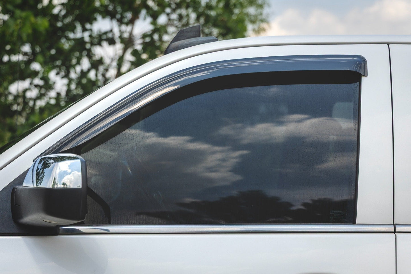 Rough Country 911418 Side Window Deflectors | Tape On Rain Guard | Chevy/GMC 1500/2500HD/3500HD 2WD/4WD