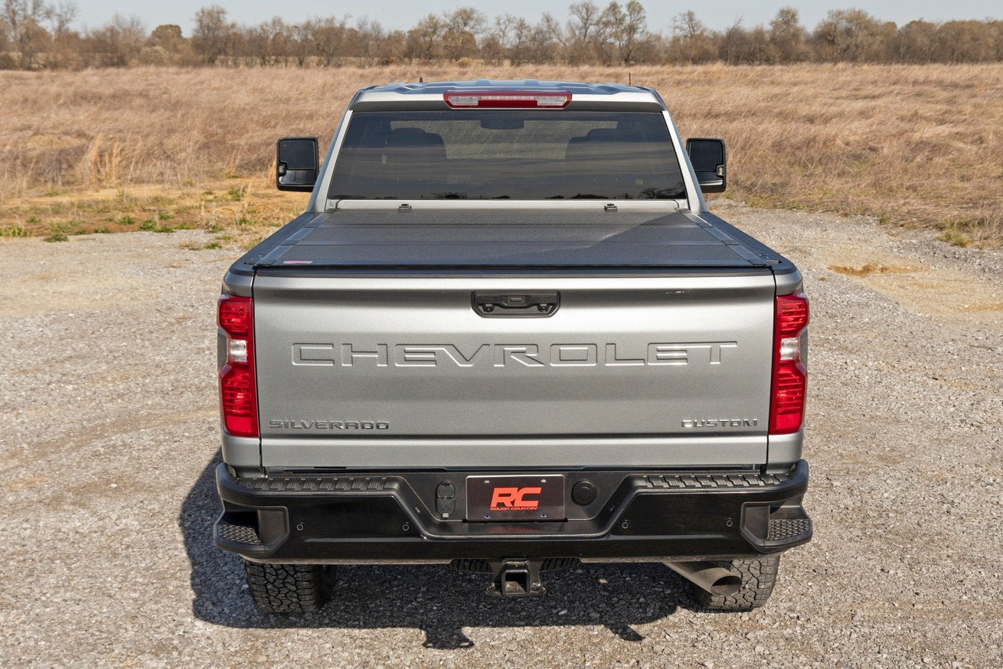 Rough Country 49120651 Hard Tri-Fold Flip Up Bed Cover | 6'9" Bed | Chevy/GMC Silverado/Sierra 2500HD/3500HD (20-25)