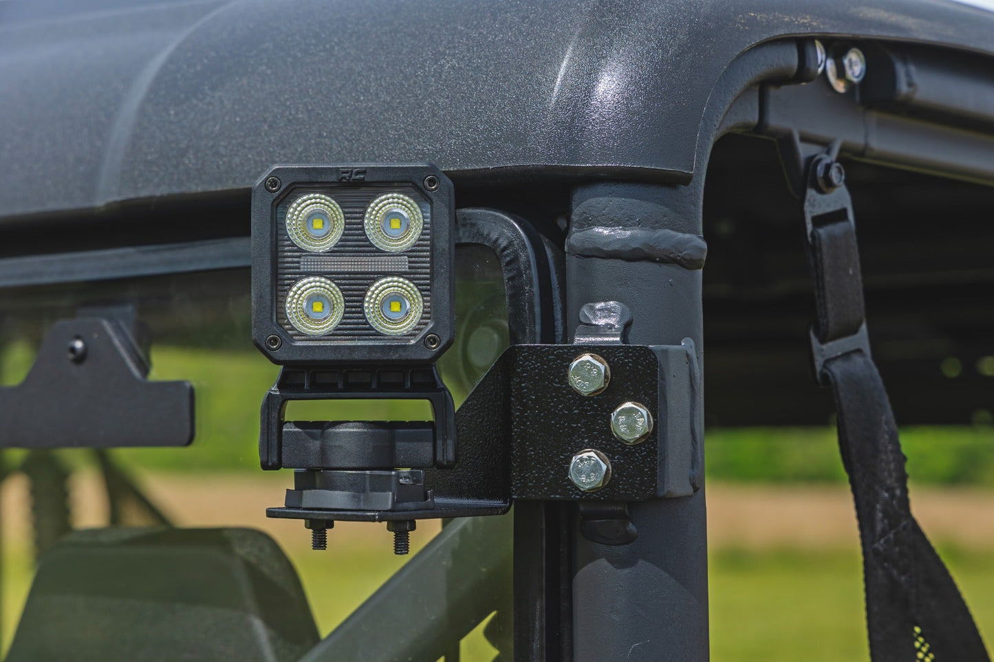Rough Country 96111 LED Light Kit | Rear Mount | 2" Black Pair | White DRL | CFMOTO UFORCE 1000