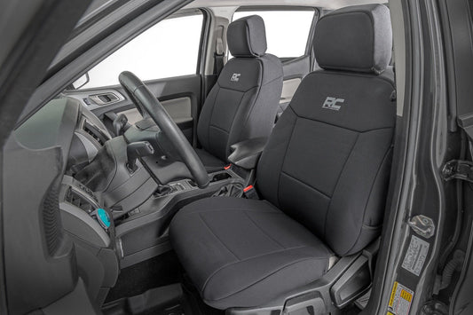 Rough Country 91056A Seat Covers | FR Bucket and RR Bench | Ford Ranger 2WD/4WD (2019-2026)