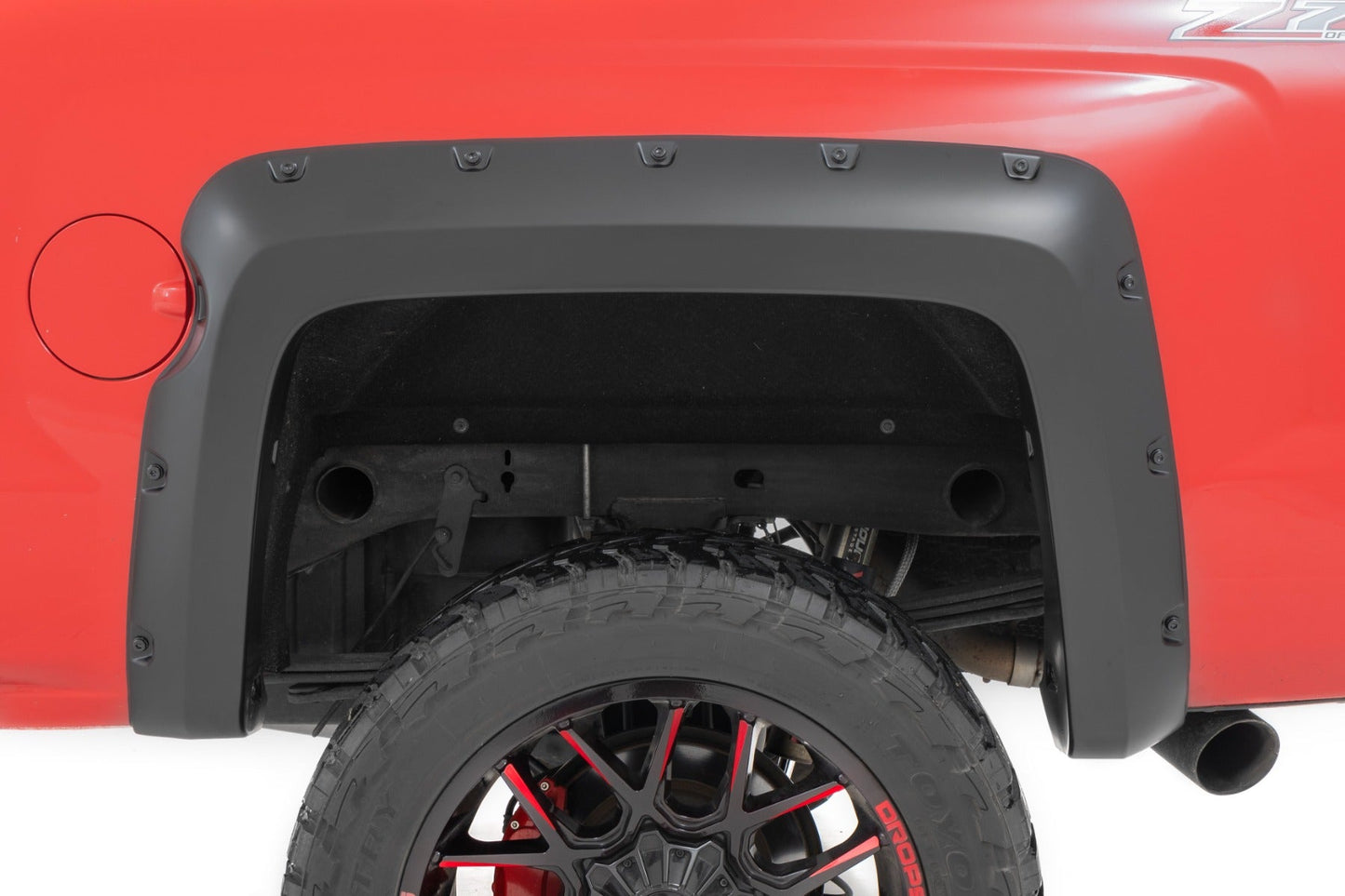 Rough Country F-C11413A-GB8 Pocket Fender Flares | 5'9" Bed | GB8 Mosaic Black | Chevy Silverado 1500 (14-18 & Classic)