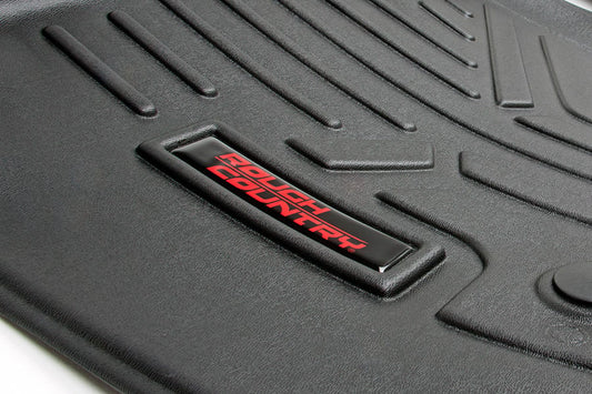 Rough Country M-51515 Floor Mats | FR & RR | FR Buckets | Ford F-150 (15-25)/F-150 Lightning (22-25)/Raptor (17-25)