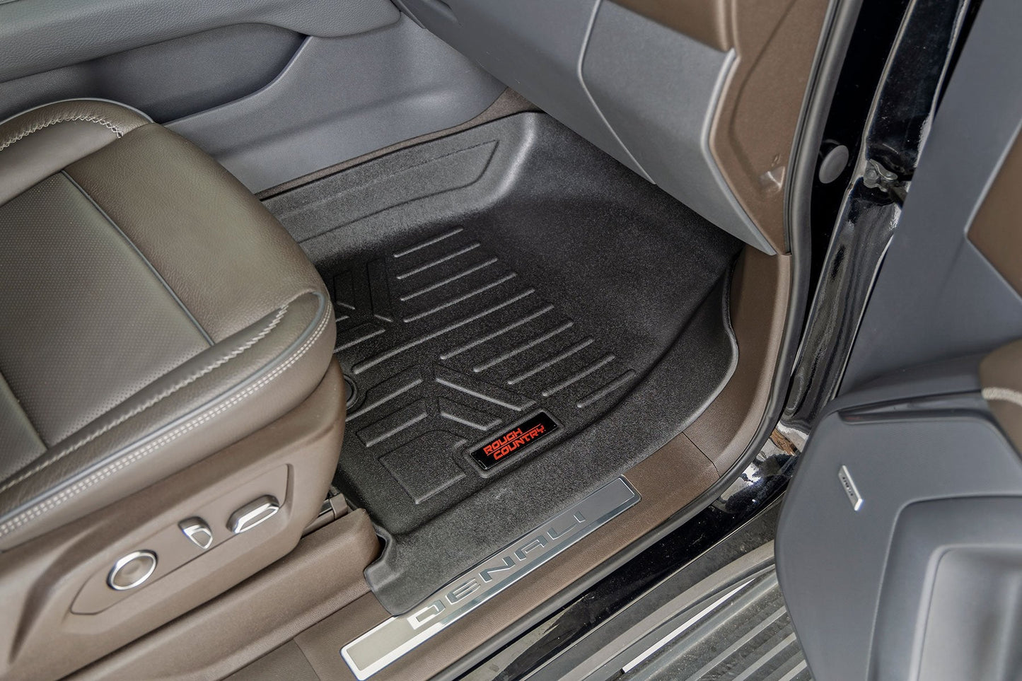 Rough Country M-21712 Floor Mats | FR & RR | FR/RR Bucket | Chevy/GMC Tahoe/Yukon 2WD/4WD (21-26)
