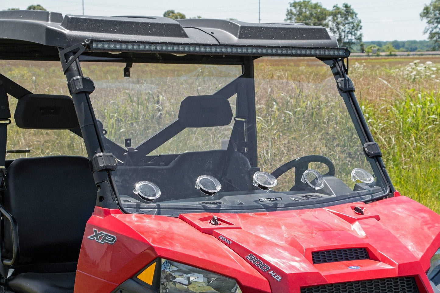 Rough Country 98232010 Vented Full Windshield | Scratch Resistant | Polaris Ranger 1000/Ranger XP 900/1000