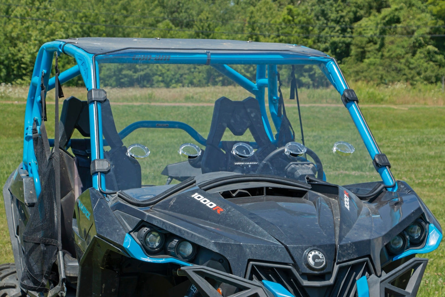 Rough Country 98231830 Vented Full Windshield | Scratch Resistant | Can-Am Maverick 1000R X