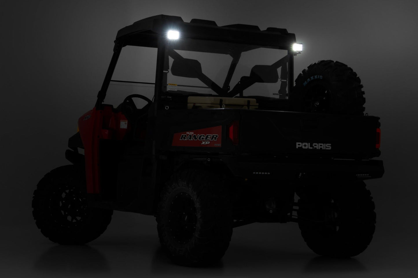 Rough Country 93143 LED Light | RR Cage Mount | 2" Black Spot Pair | Polaris Ranger 1000/Ranger XP 900/1000