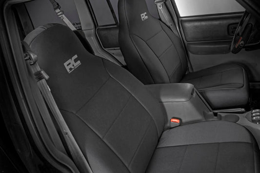 Rough Country 91022 Seat Covers | Non Detach Headrest FR & RR | Jeep Cherokee XJ 2WD/4WD (97-01)