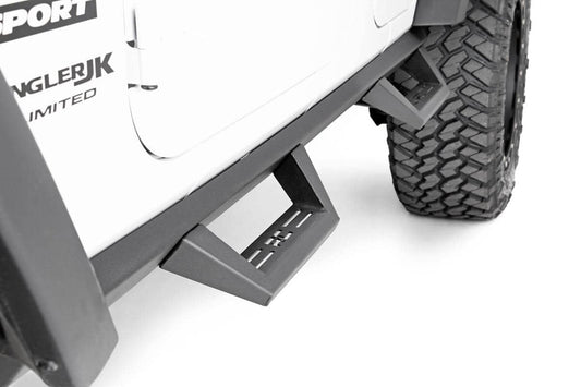 Rough Country 90765B Contoured Drop Steps | 4 Door | Jeep Wrangler Unlimited 2WD/4WD (2007-2018)