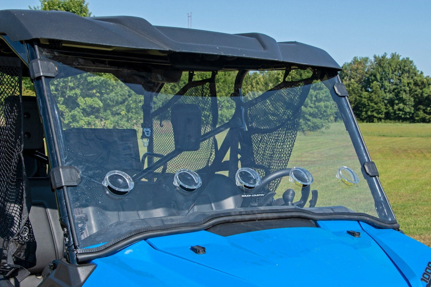 Rough Country 98262020 Vented Full Windshield | Scratch Resistant | Honda Pioneer 1000