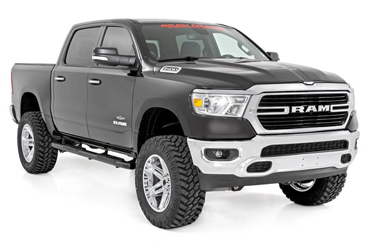 Rough Country 21004 Oval Nerf Step | Crew Cab | Black | Ram 1500 (19-26)/1500 TRX (21-24)