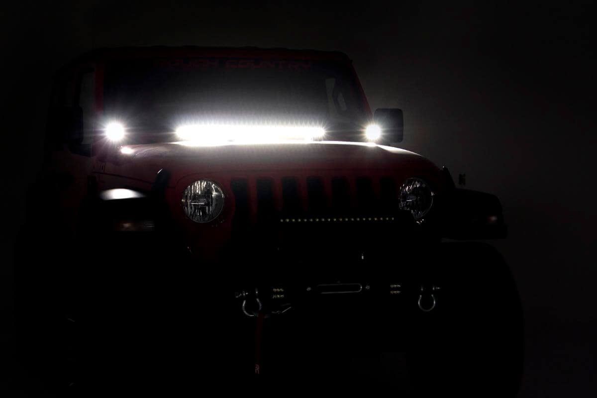 Rough Country 80052 LED Light Kit | Hinge Mount | 2" Spectrum Pair | Jeep Gladiator JT/Wrangler JL (18-25)