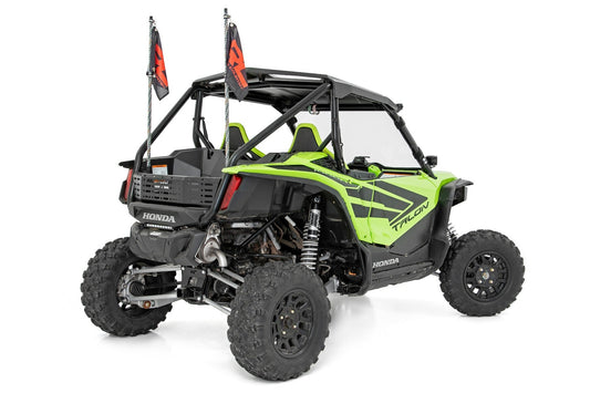 Rough Country 92039 Whip Mount | Bed | 4' Multl-Color LED Whip Pair | Honda Talon 1000