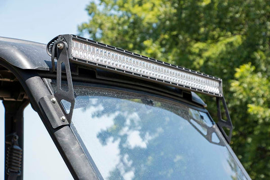 Rough Country 71007 LED Light | Windshield | 50" Black Dual Row | Can-Am Defender HD 5/HD 8/HD 9/HD 10