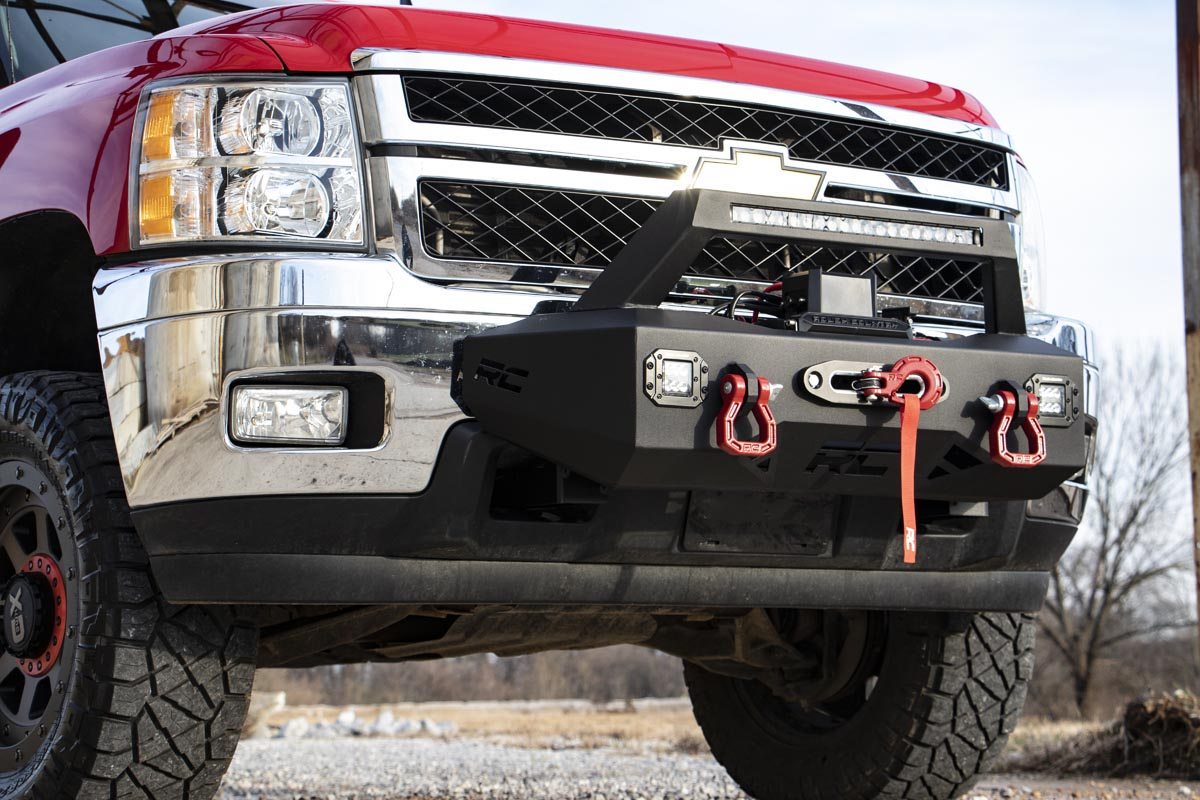 Rough Country 10764 EXO Winch Mount Kit | Chevy Silverado 2500 HD/3500 HD 2WD/4WD (2011-2019)
