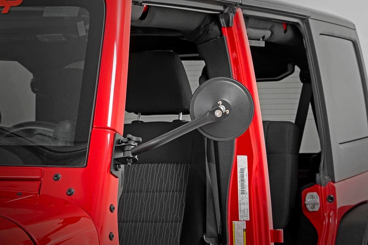 Rough Country 10519A Round Trail Mirror | Jeep Wrangler JK/Wrangler Unlimited (2007-2018)