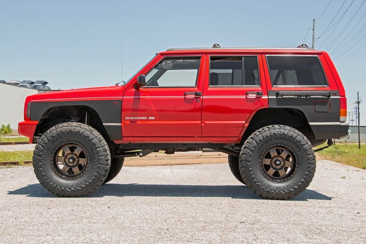 Rough Country 10580 Full Body Armor | FR & RR Combo | Jeep Cherokee XJ 2WD/4WD (1984-1996)
