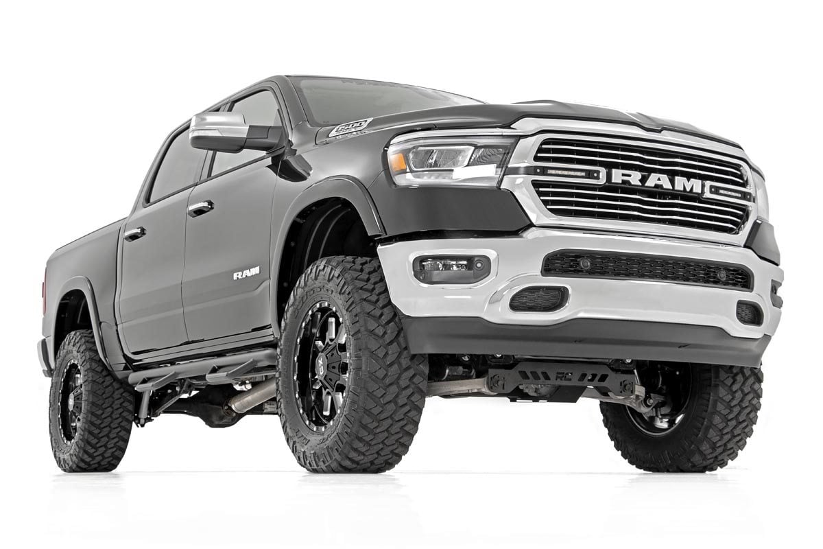 Rough Country 70784 Dual 6in LED Grille Kit | Chrome Slimline | Ram 1500 2WD/4WD (2019-2024)