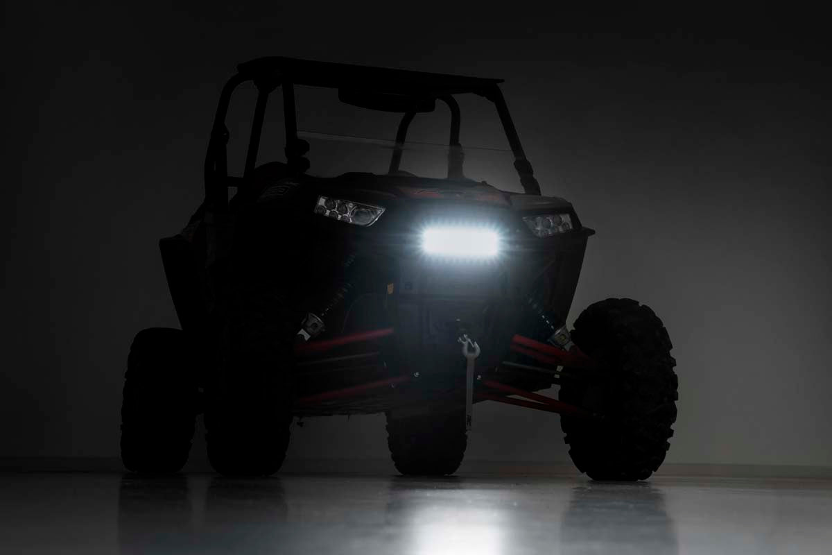 Rough Country 93041 Grille Kit | 10" Black Slimline LED Pair | Polaris RZR XP 1000