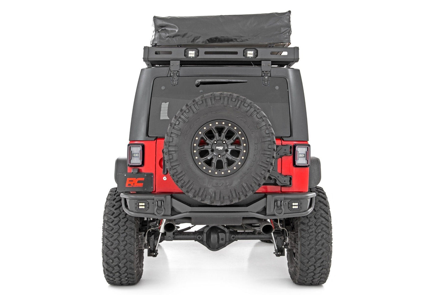 Rough Country 10649 Rear Bumper | Tubular | Jeep Wrangler JK/Wrangler Unlimited (2007-2018)