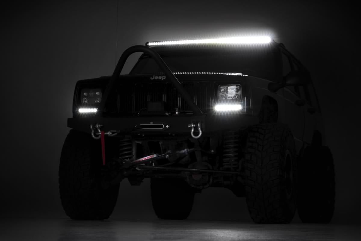 Rough Country 72750BL 50 Inch Black Series LED Light Bar | Curved | Single Row